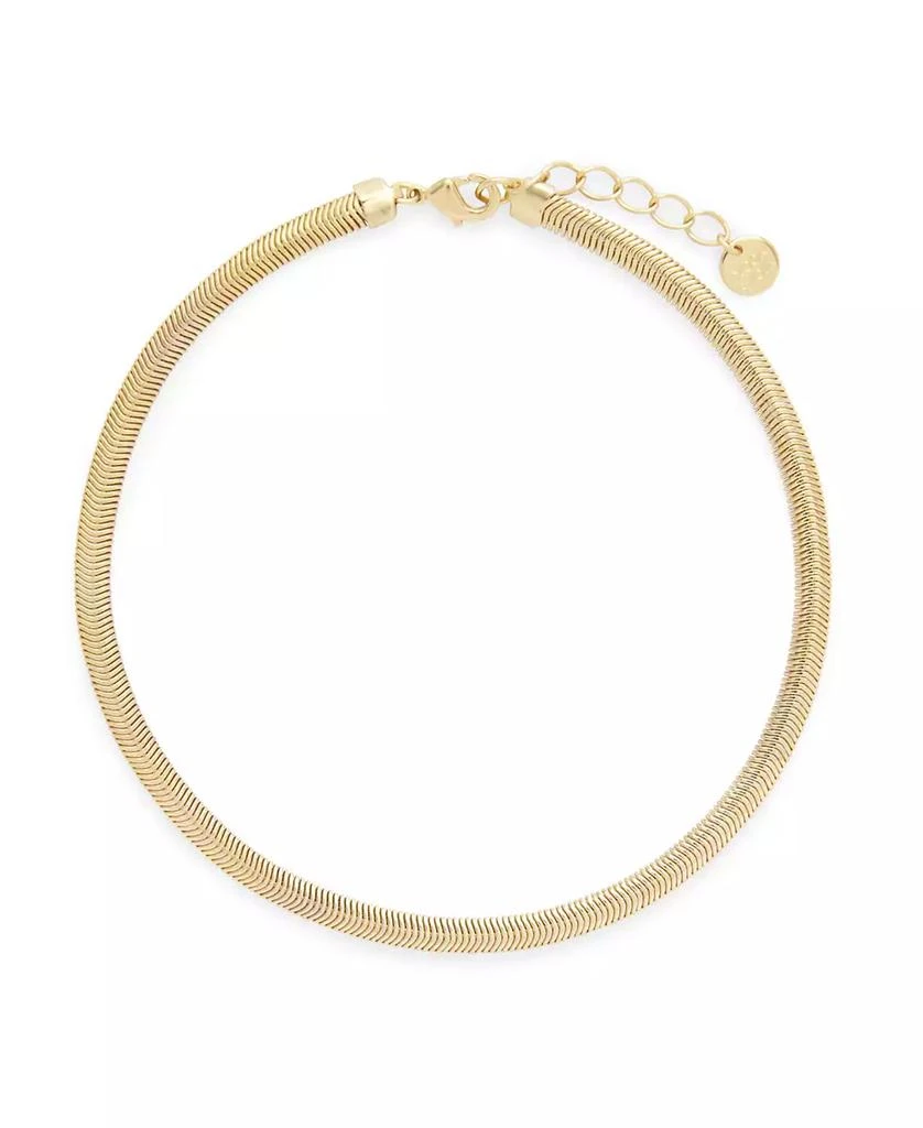 brook & york 14K Gold Plated Izzy Herringbone Anklet 1