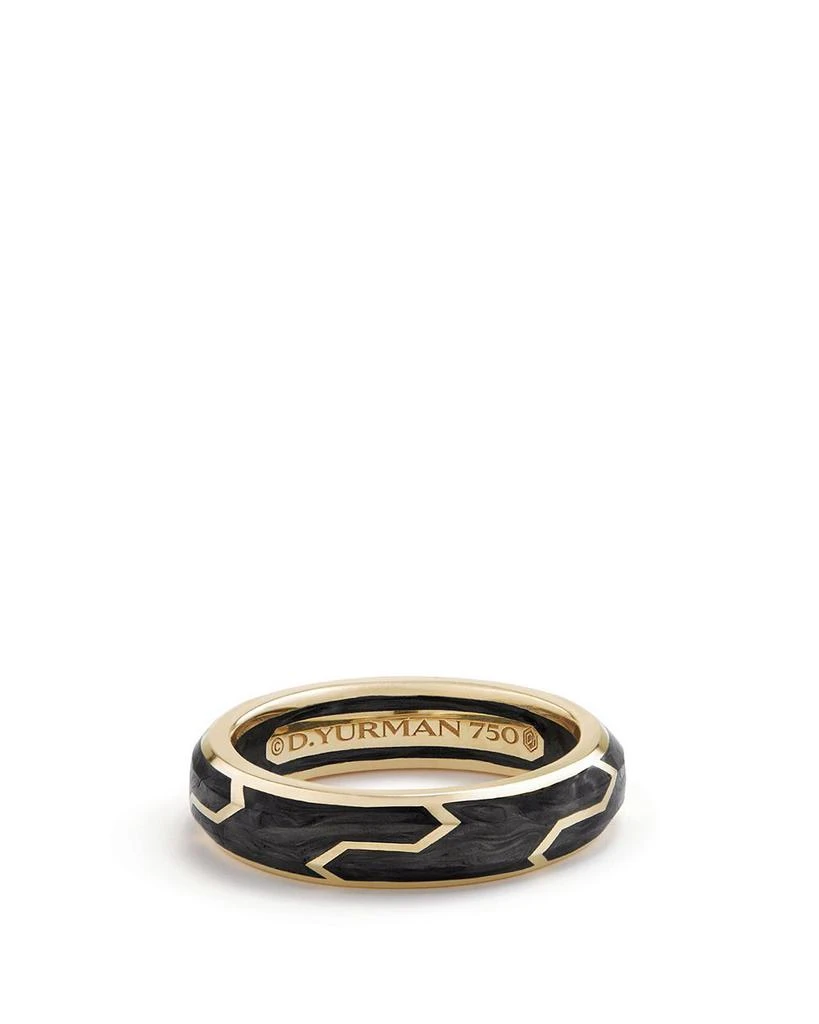 David Yurman Men
s Forged Carbon Band Ring in 18K Gold 1