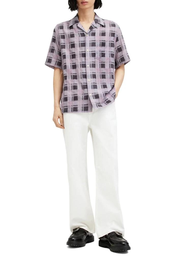 ALL SAINTS Big Sur Check Camp Shirt 8