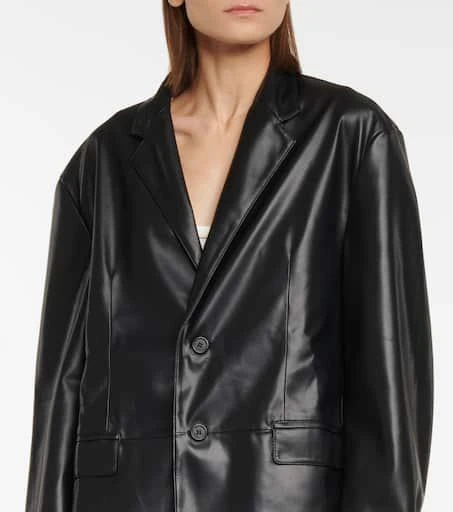 The Frankie Shop Olympia faux leather blazer 5