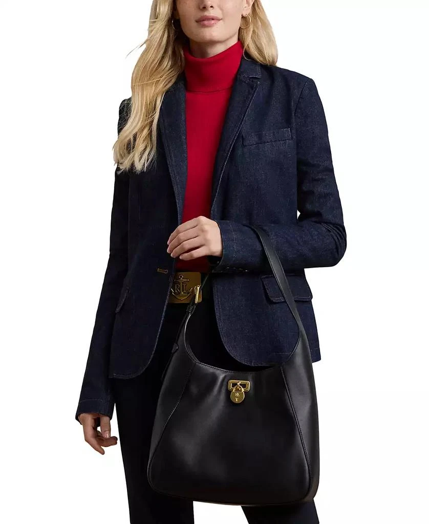 Ralph Lauren Leather Large Tanner Shoulder Bag 2