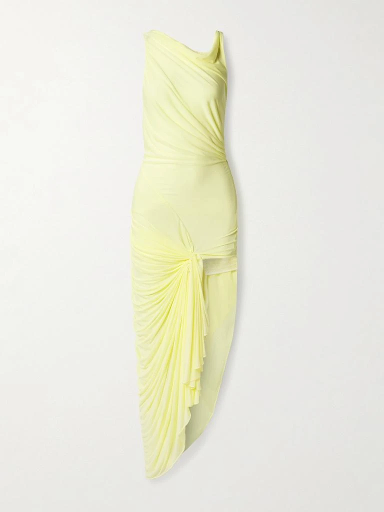 Shop Galathea Lace-trimmed Draped Mesh Gown - Pastel yellow on Sale at  BeyondStyle  Get 50% Off Galathea Lace-trimmed Draped Mesh Gown - Pastel  yellow with Limited-Time Flash Deals, Exclusive Discounts, and