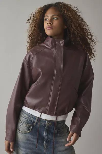 BDG BDG Charlene Faux Leather Bomber Jacket