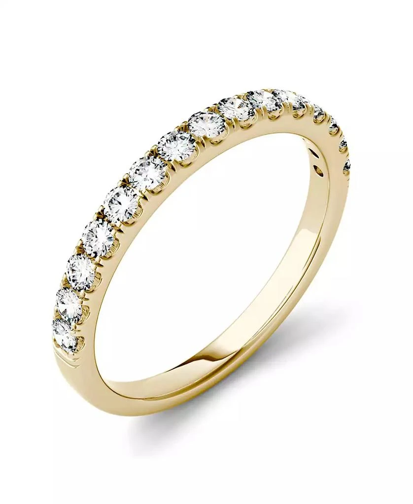 Charles & Colvard Moissanite Wedding Band (3/8 ct. t.w. Diamond Equivalent) in 14k White or Yellow Gold 1