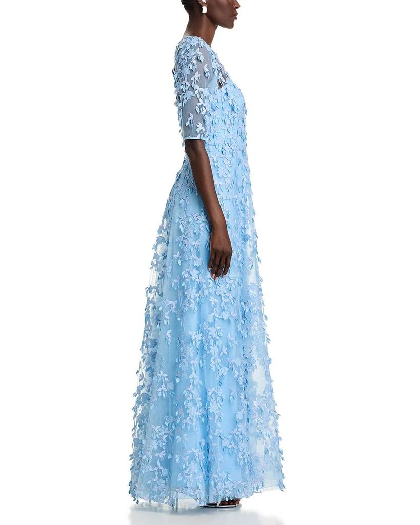 Teri Jon Tulle 3D Petal A Line Gown 5