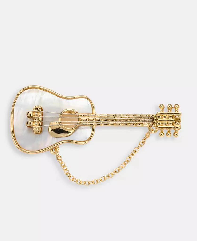 Anne Klein Mother-of-Pearl 
Cup Chain Guitar Pin