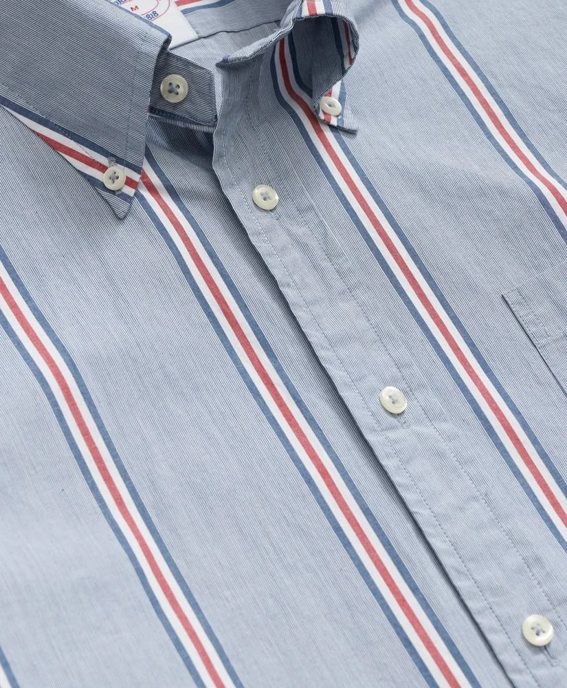 Brooks Brothers Friday Shirt, Poplin Ribbon Stripe 2