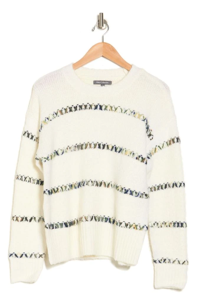 Grey Collective Confetti Stripe Knit Stripe Sweater 3