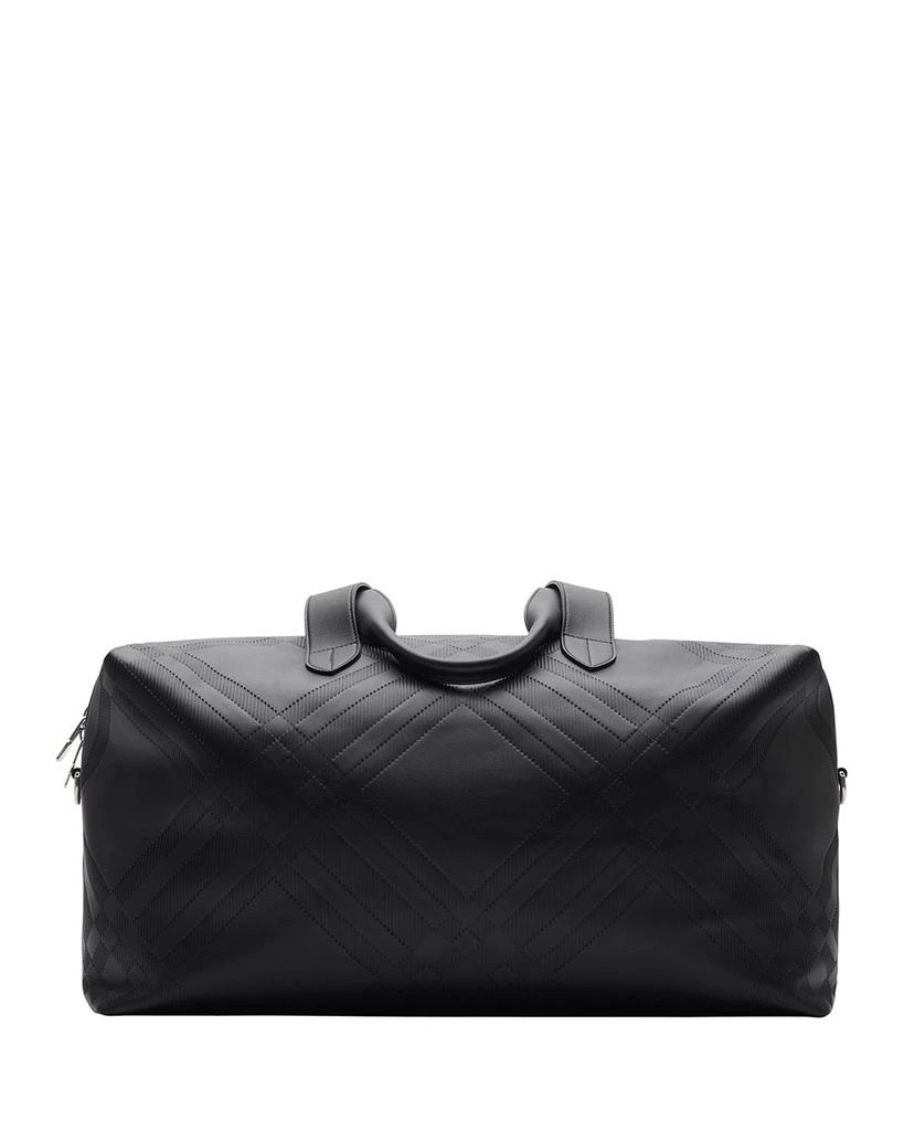 Burberry Embossed Check Leather Duffle Bag 4