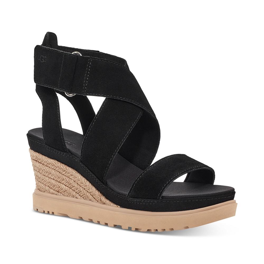 UGG® Women's Ileana Ankle-Strap Espadrille Platform Wedge Sandals