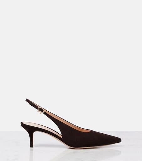 Gianvito Rossi Robbie 55 suede slingback pumps 4