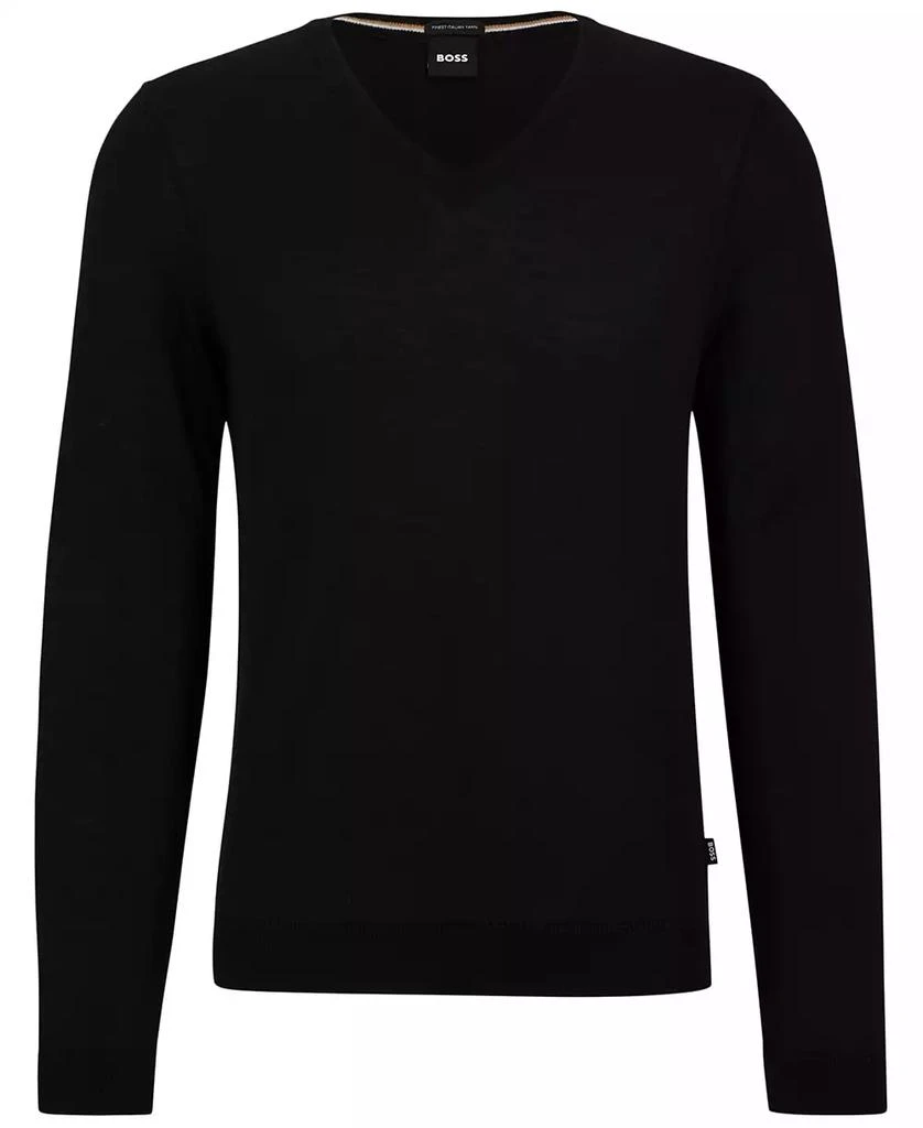 Hugo Boss Men's Slim-Fit Merino Wool V-Neck Sweater 3
