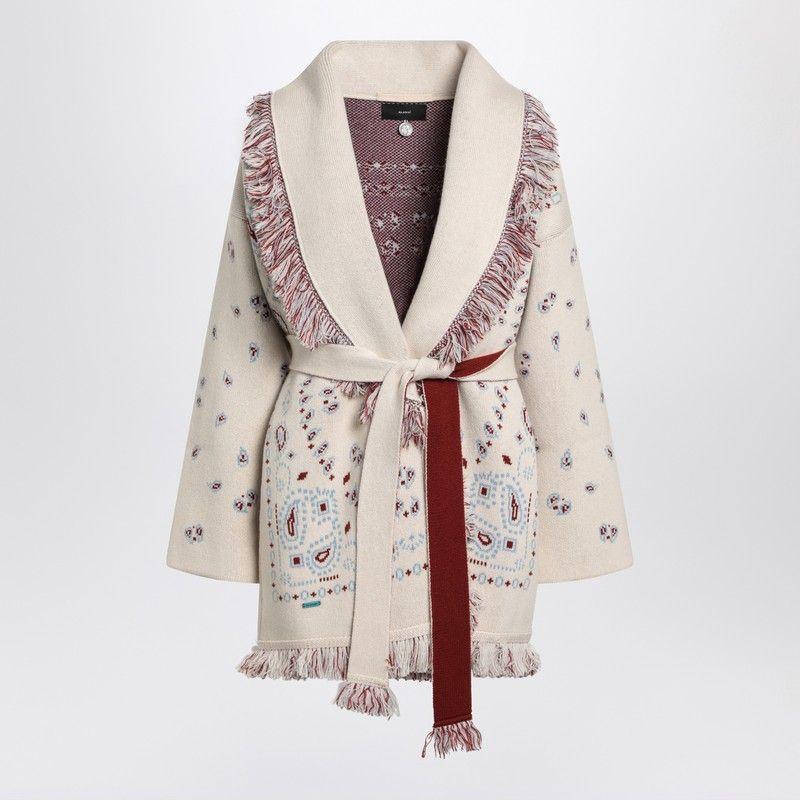 ALANUI BANDANA JACQUARD CASHMERE CARDIGAN