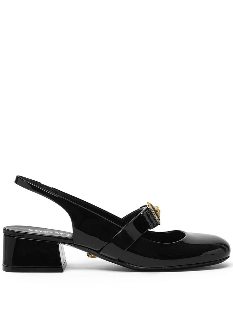 Versace GIANNI RIBBON PATENT LEATHER PUMPS 1