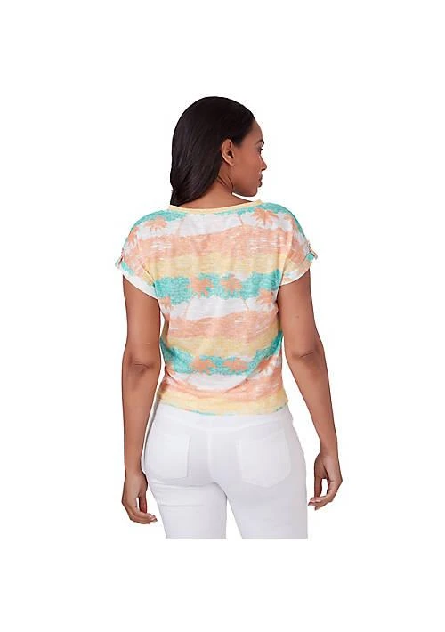 Hearts of Palm Of Palm Sol Mates Printed T Sleeve Top 2