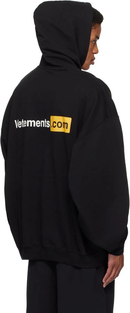 Vetements Black 'Vetements.com' Oversized Hoodie 3