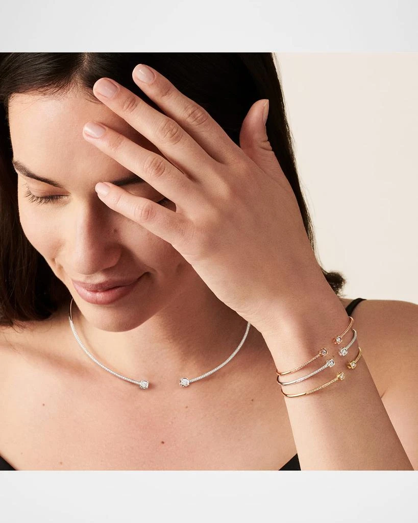 DINH VAN Yellow Gold Le Cube Medium Diamond Accent Cuff Bracelet 2