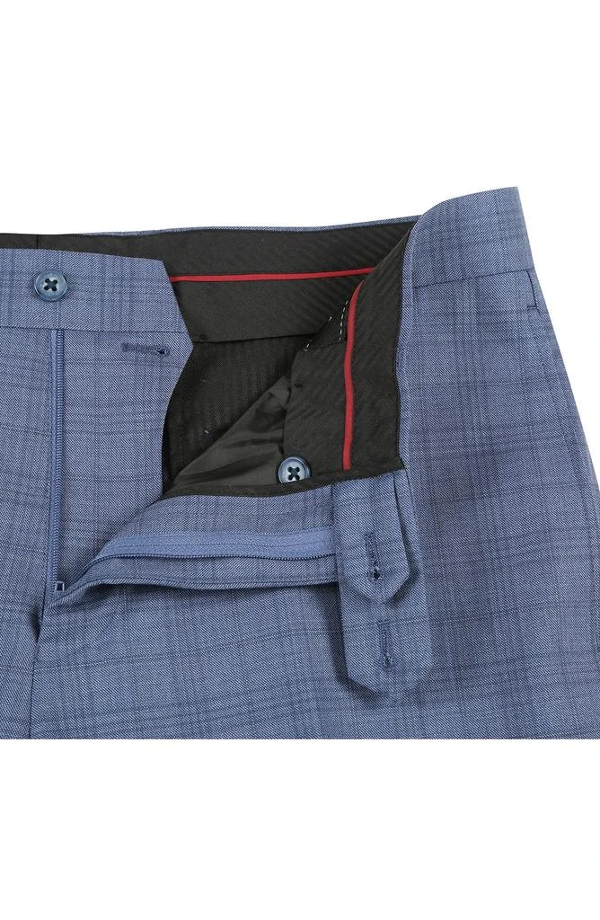 English Laundry Plaid Blue Wool Blend Suit 9