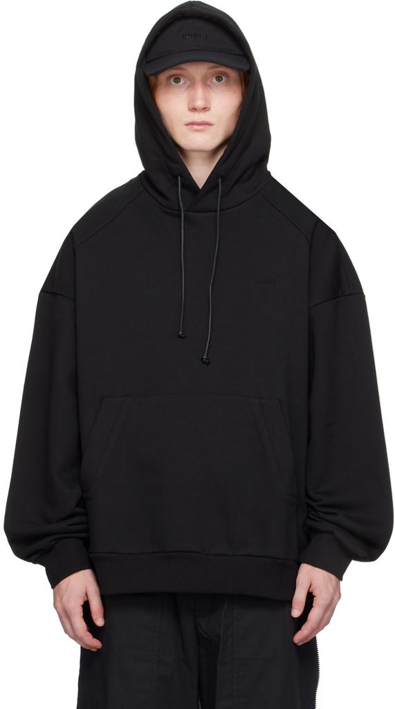 Juun.J Black Graphic Hoodie