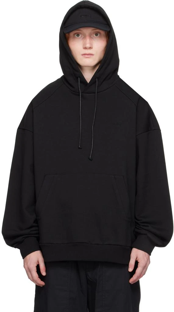 Juun.J Black Graphic Hoodie 1