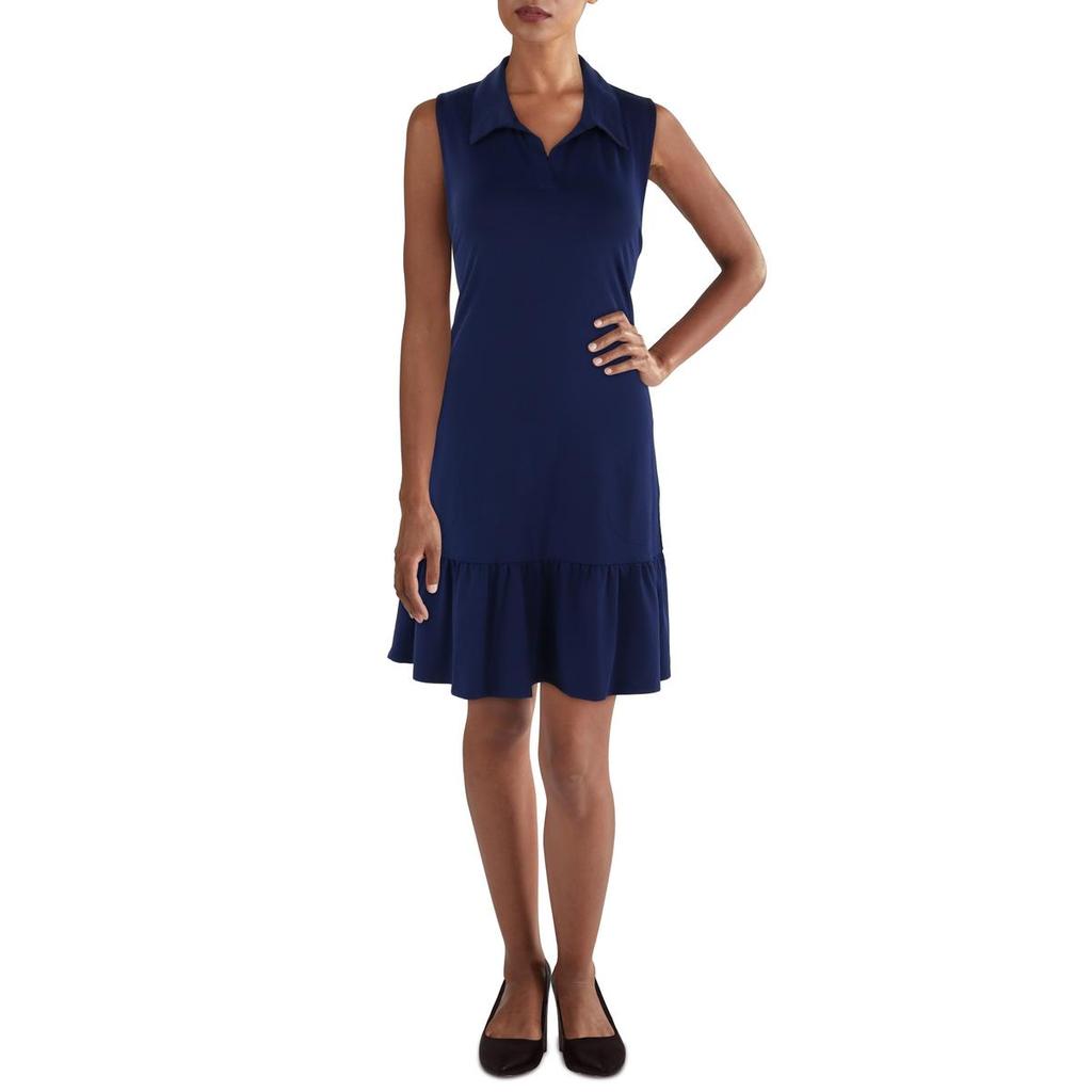 X by Gottex Womens Collar Midi Shift Dress