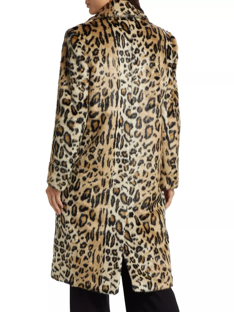 Alice + Olivia Nicholas Leopard Faux-Fur Coat 5