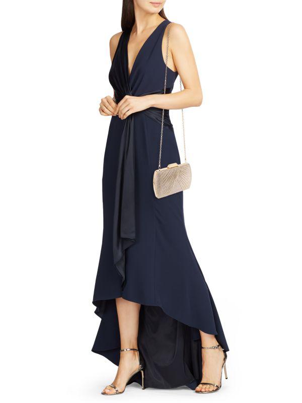 La Regale Glitter Pleated Clutch