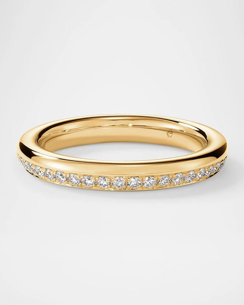 Hearts On Fire Barre 18K Yellow Gold Pave Diamond Band Ring 1