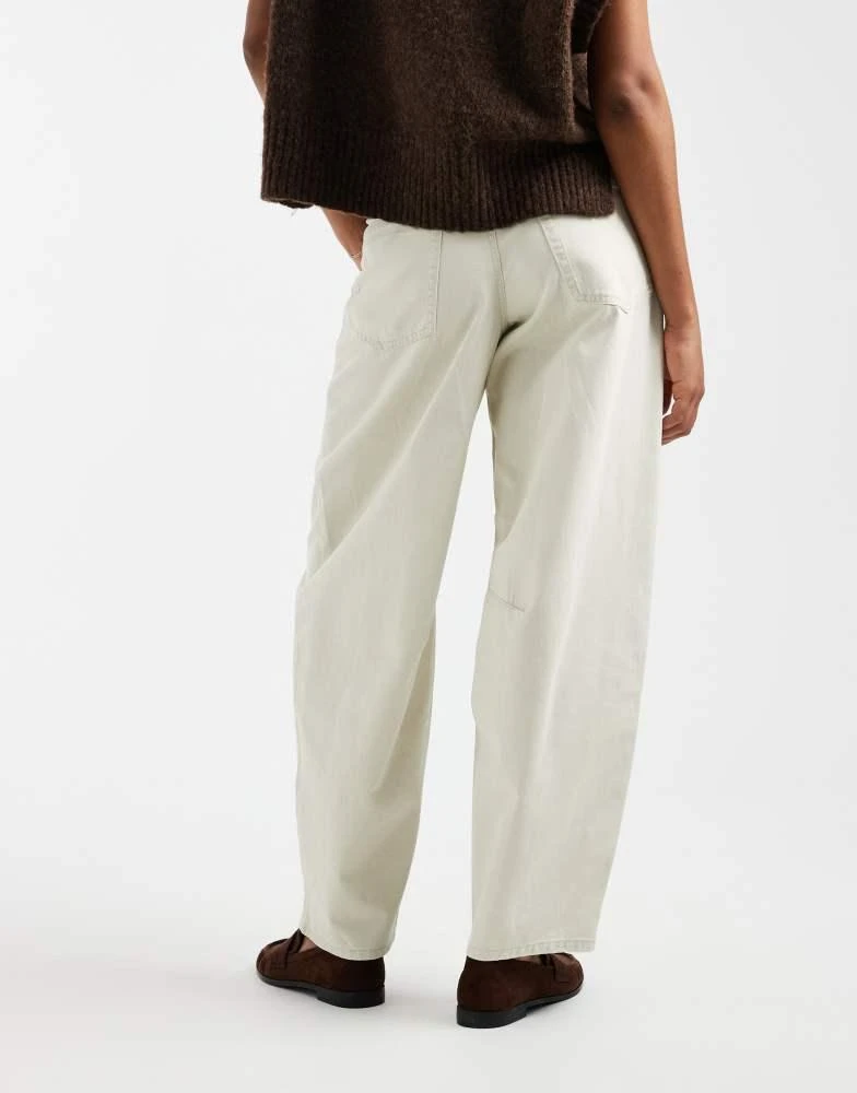 ONLY Tall ONLY Tall barrel trousers in stone 4