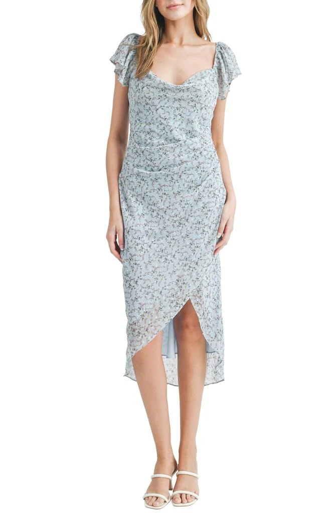 Shop Flutter Sleeve Midi Dress on Sale at BeyondStyle – Get 26