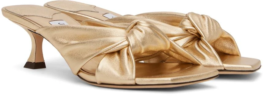 Jimmy Choo Gold Avenue 50 Heeled Sandals 4