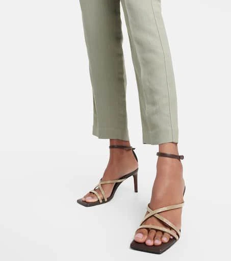 Brunello Cucinelli Embellished leather sandals 4