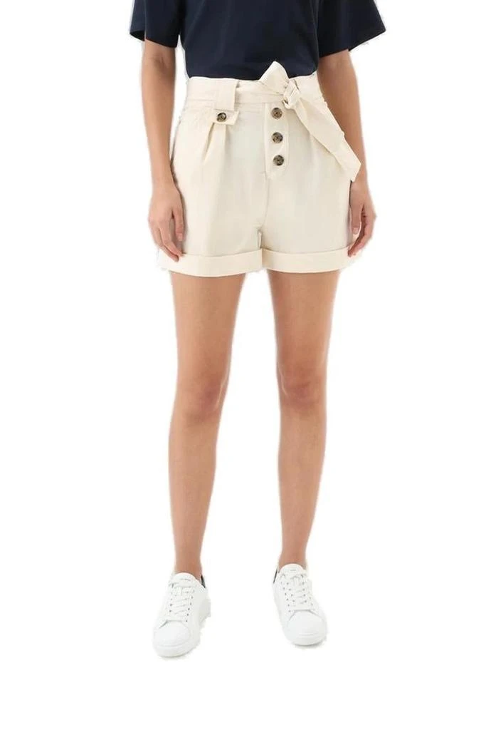 Woolrich Woolrich Tied-Waist Turn-Up Hem Shorts 1