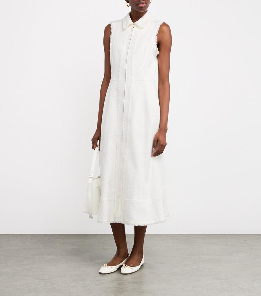 ME+EM Tweed Zipped Midi Dress