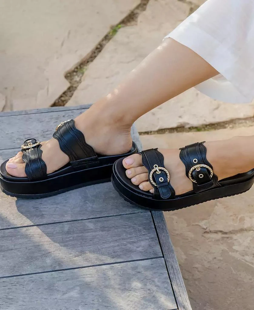 DV Dolce Vita Serpent Double Band Footbed Platform Sandals 11