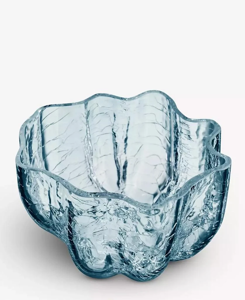 Kosta Boda 3.8" Circular Crystal Glass Crackle Bowl 3