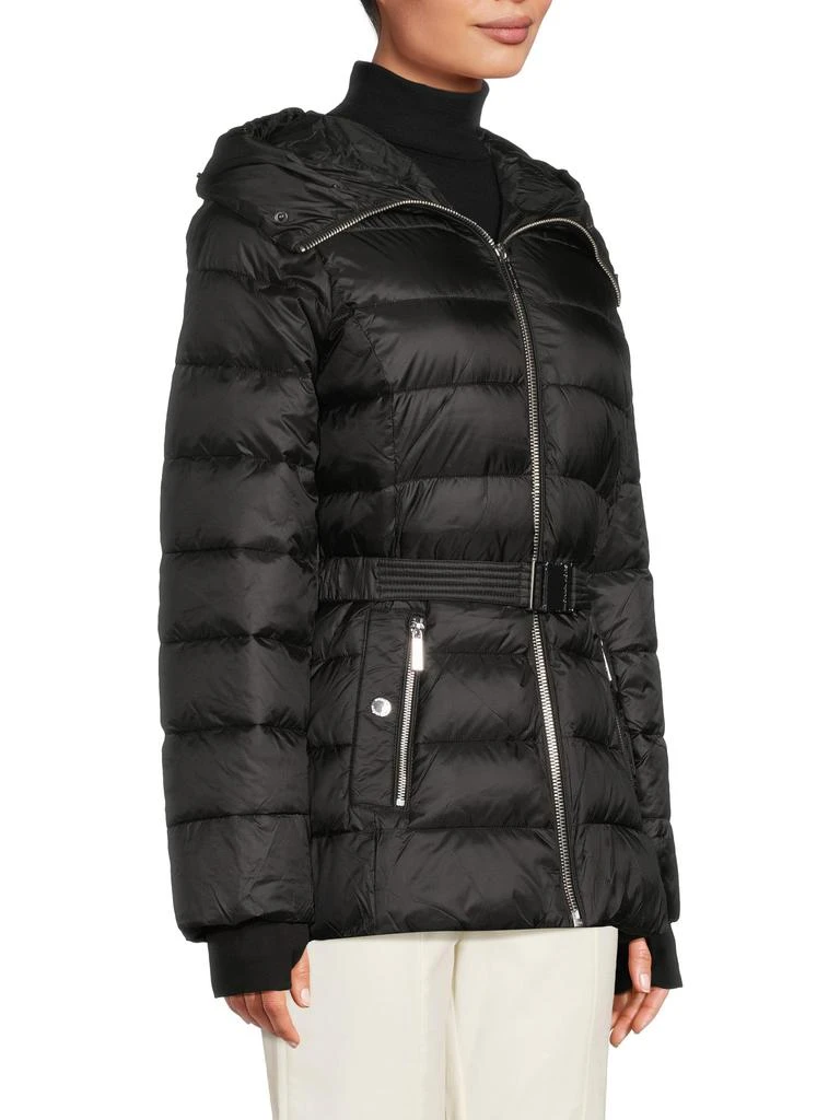 Michael Kors Faux Fur-Trim Hooded Belted Puffer Jacket 2