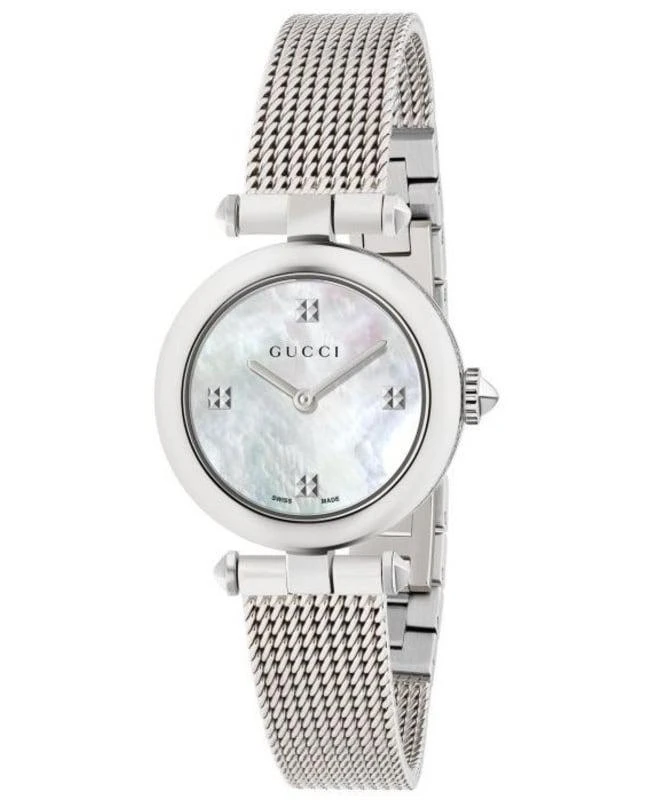 Gucci Gucci Diamantissima Mother of Pearl Dial Stainless Steel Women's Watch YA141504 1