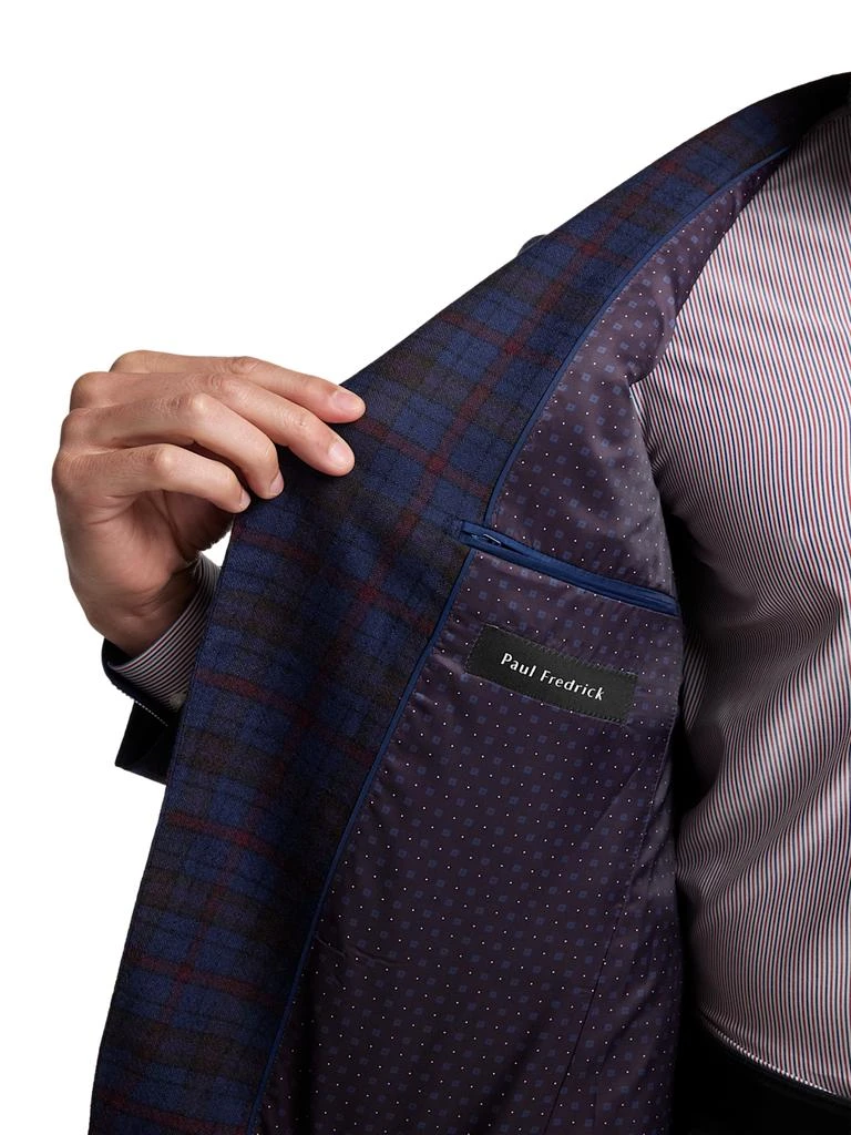 Paul Fredrick Wool Plaid Single Breasted Notch Lapel Sport Coat 5