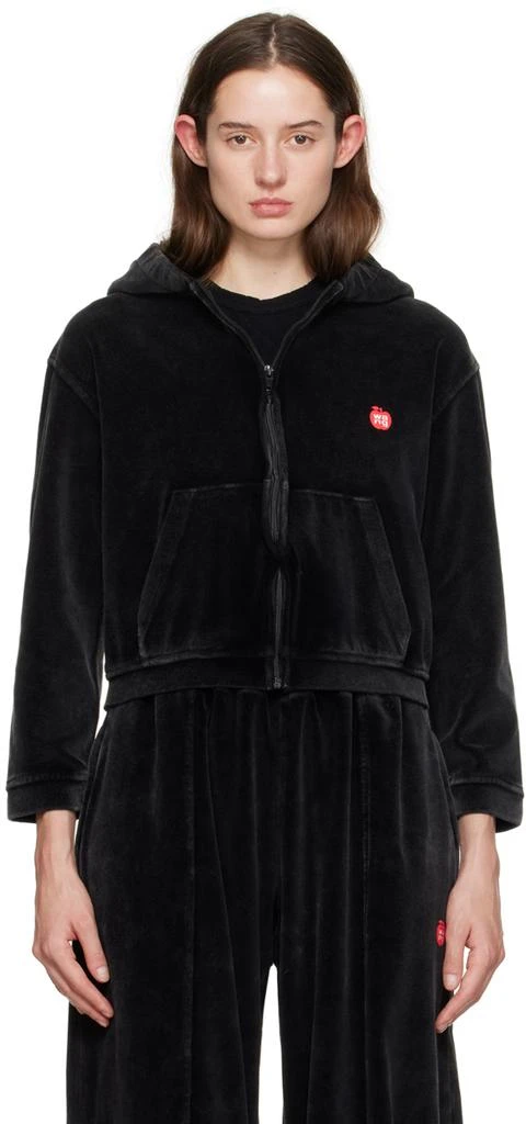 Alexander Wang Black Shrunken Hoodie 1