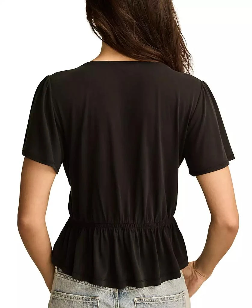 Lucky Brand Women's Sandwash Shirred Button-Front Top 2