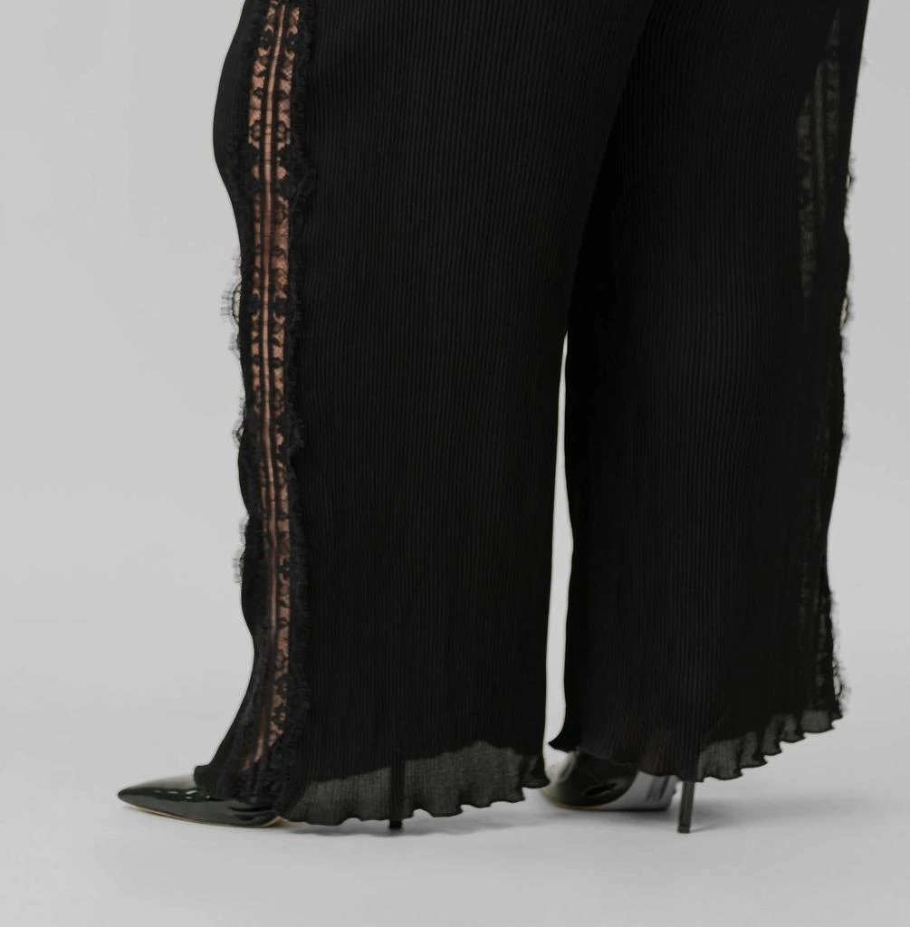 mat fashion Mat Fashion - Pleated Trouser With Lace Trim 3