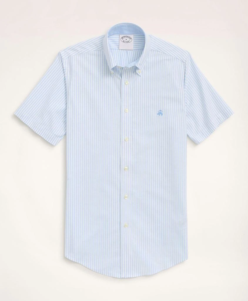 Brooks Brothers Stretch Regent Regular-Fit Sport Shirt, Non-Iron Short-Sleeve Bengal Stripe Oxford 2
