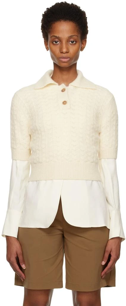 Low Classic Off-White Spread Collar Polo 1