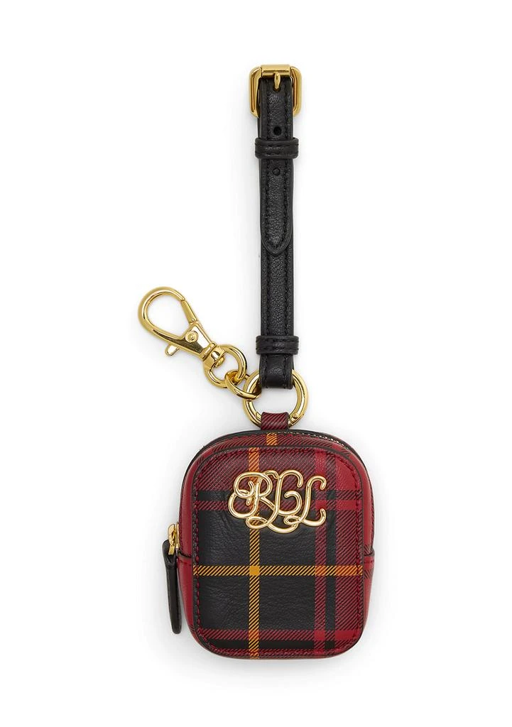 Ralph Lauren Plaid Nappa Leather Mini Zip Pouch