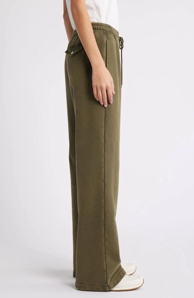 FRAME Wide Leg Track Sweatpants In Surplus 3