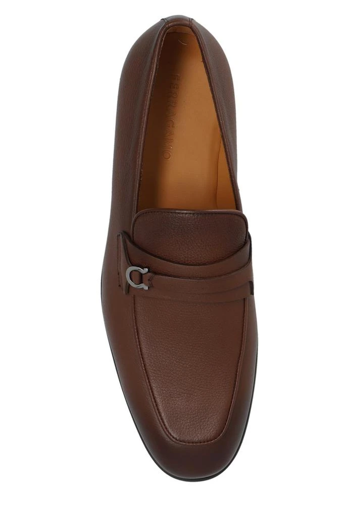 Salvatore Slip-On Buckle Dress Shoes (Brown, Like New) Ferragamo Gancini-Buckle Slip-On Loafers – On Sale Now with  main image 2