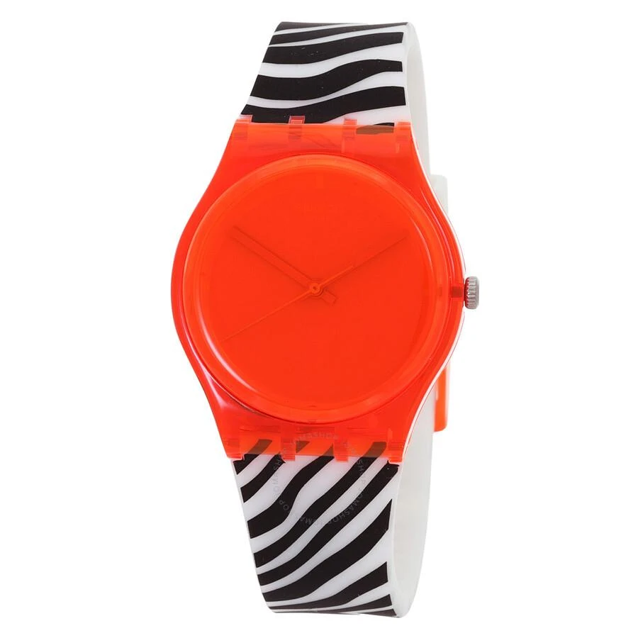 Swatch Zeb Quartz Orange Dial Watch GO107 1