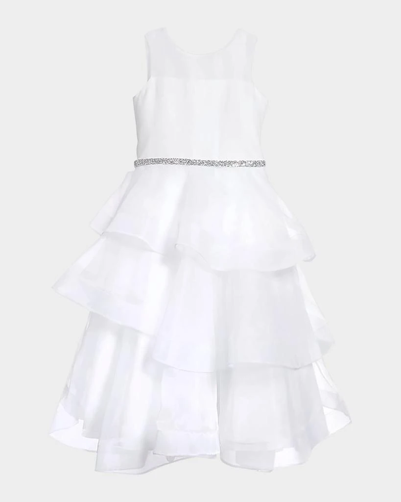 White Label by Zoe Girl's Ella Organza Tiered Dress, Size 4-16 1