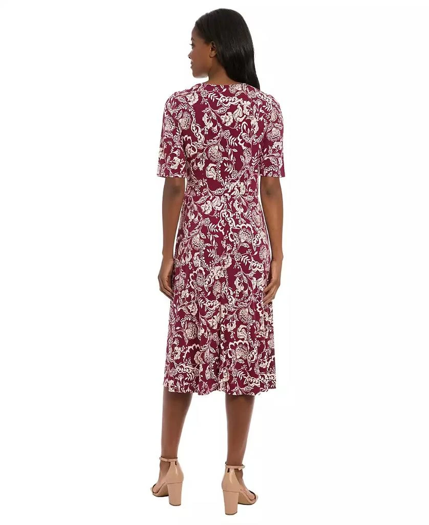 London Times Petites Jersey Printed Midi Dress 2